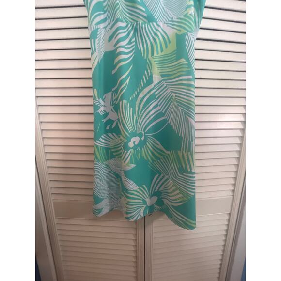 Columbia PFG Freezer III Tank Dress Cooling UPF 50 Blue White Leaf Size XXL - Picture 4 of 8